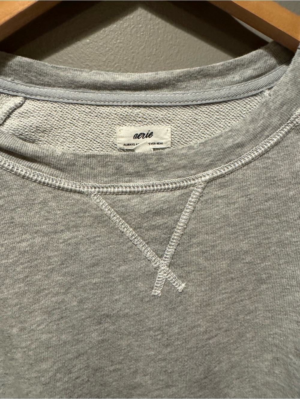 aerie Heather Gray Pullover Sweatshirt - Picture 4 of 4